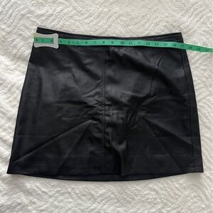 J.Crew Black Faux Leather Mini Skirt, size 10